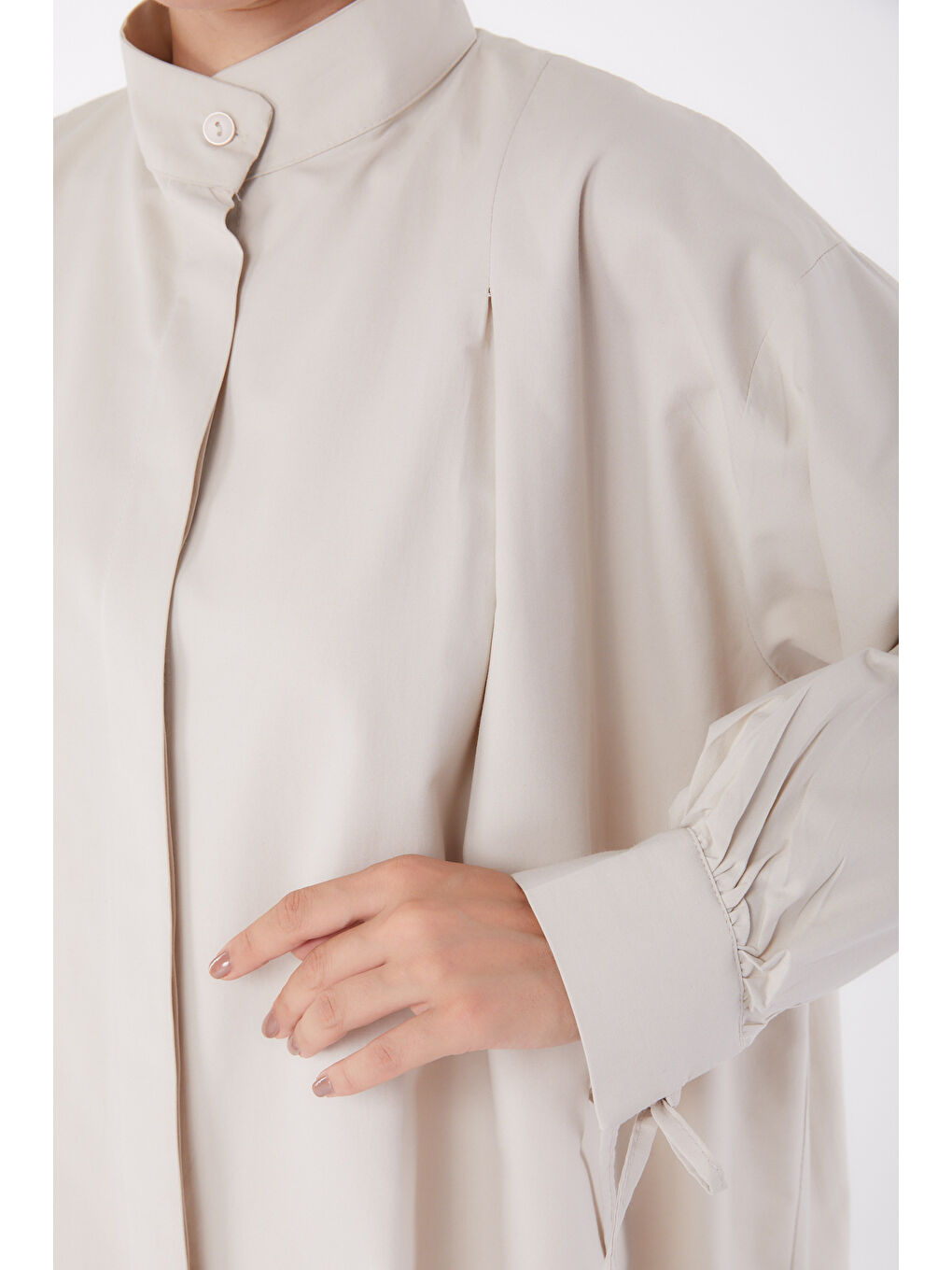 Bej Kol Biyeli Tunik Tas - 26068-5