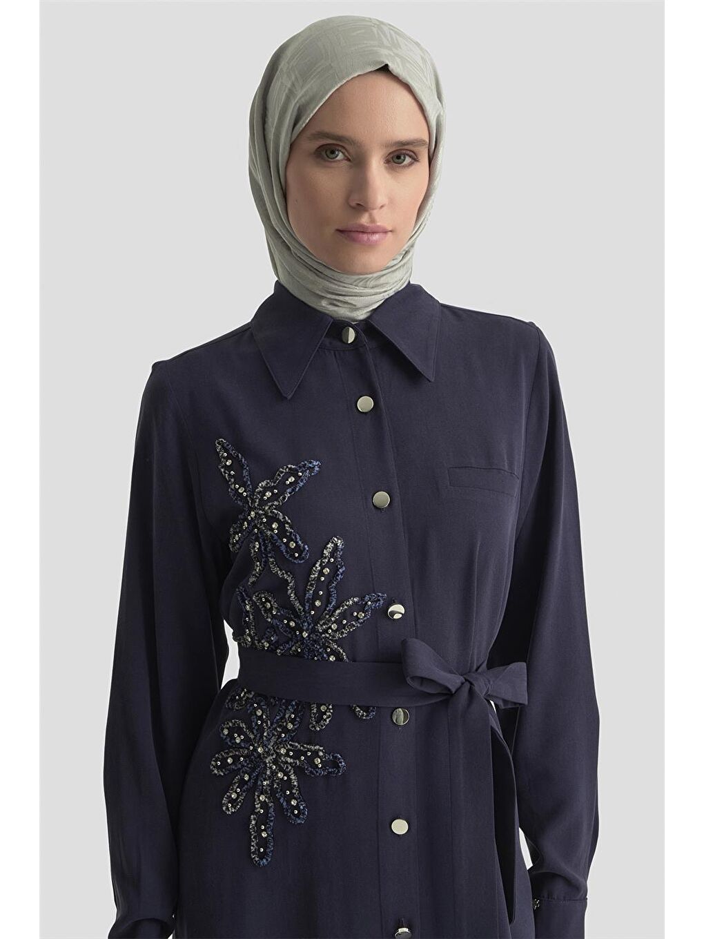 Taş İşlemeli Takım 25Kd2104 Lacivert-2