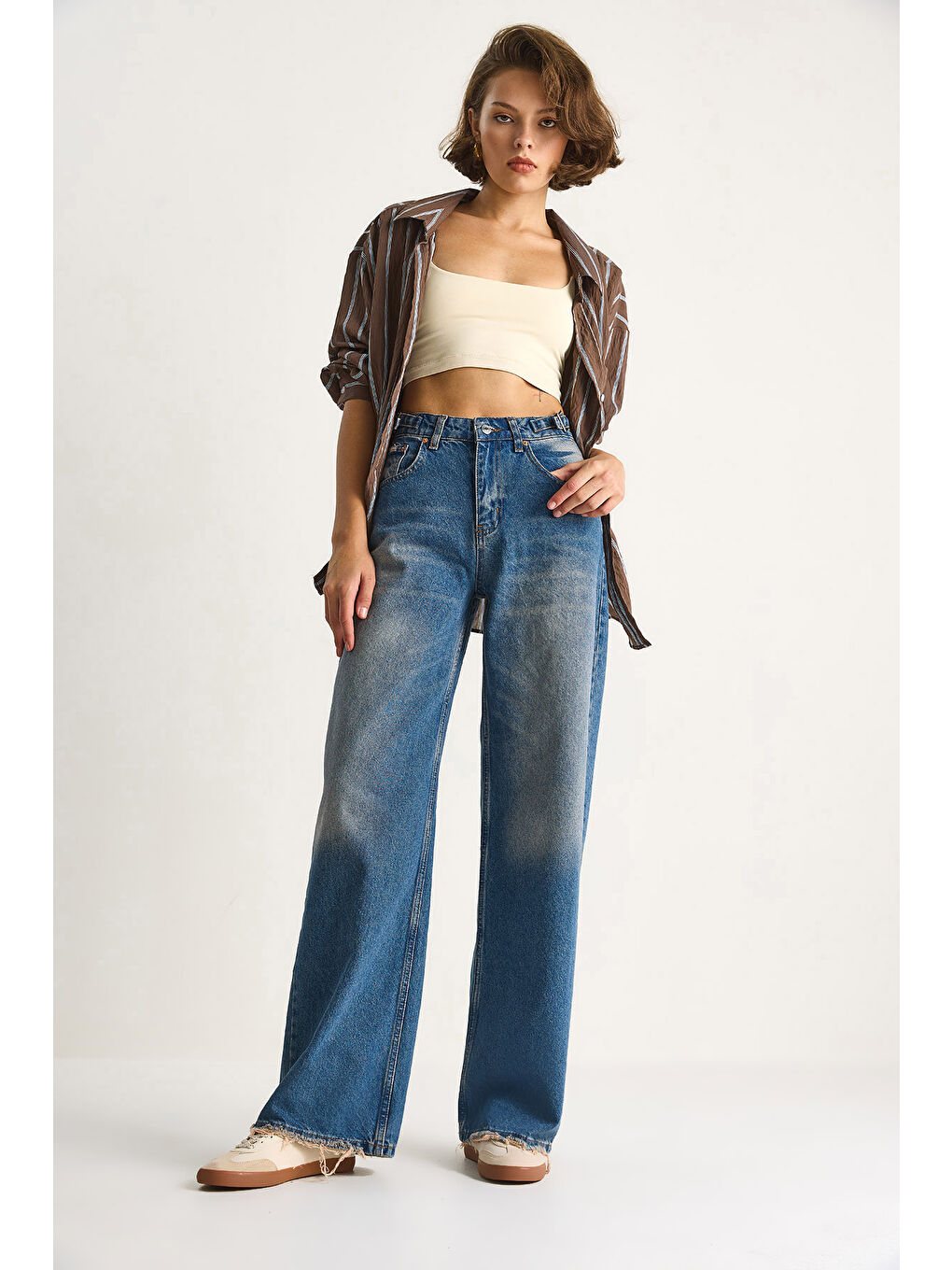 Mavi Kadın Yandan Tokalı Denim Pantolon-3