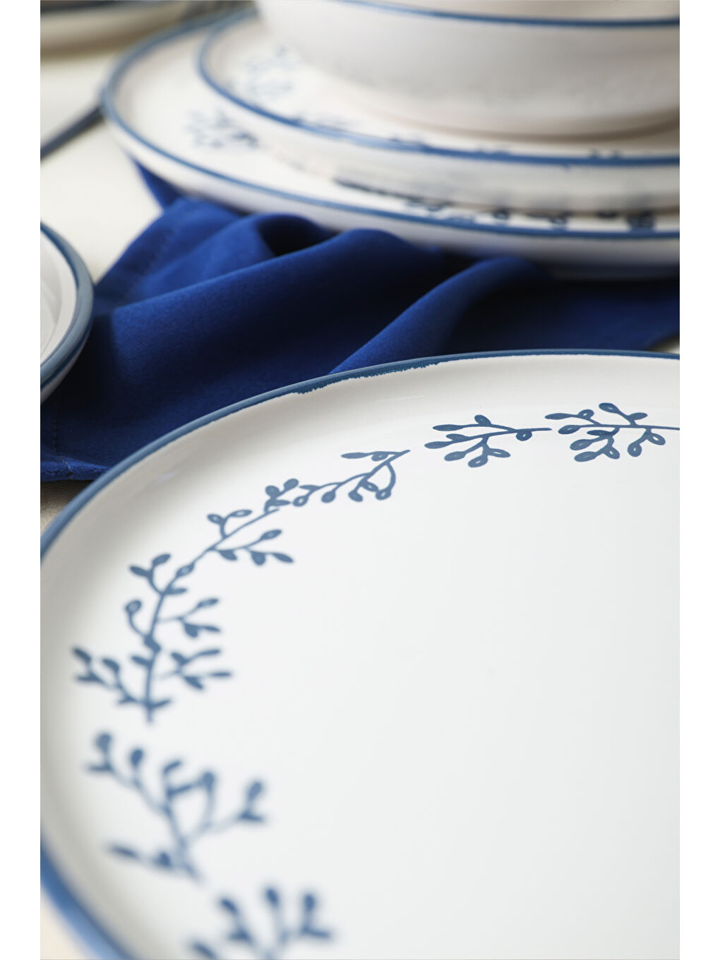 Karışık Blue Bloom Yemek Takımı 24 Parça 6 Kişilik-4