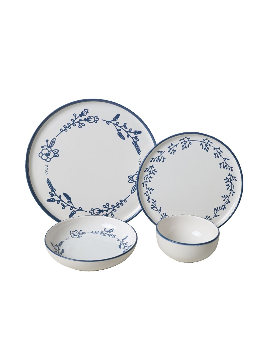 Karışık Blue Bloom Yemek Takımı 24 Parça 6 Kişilik-5