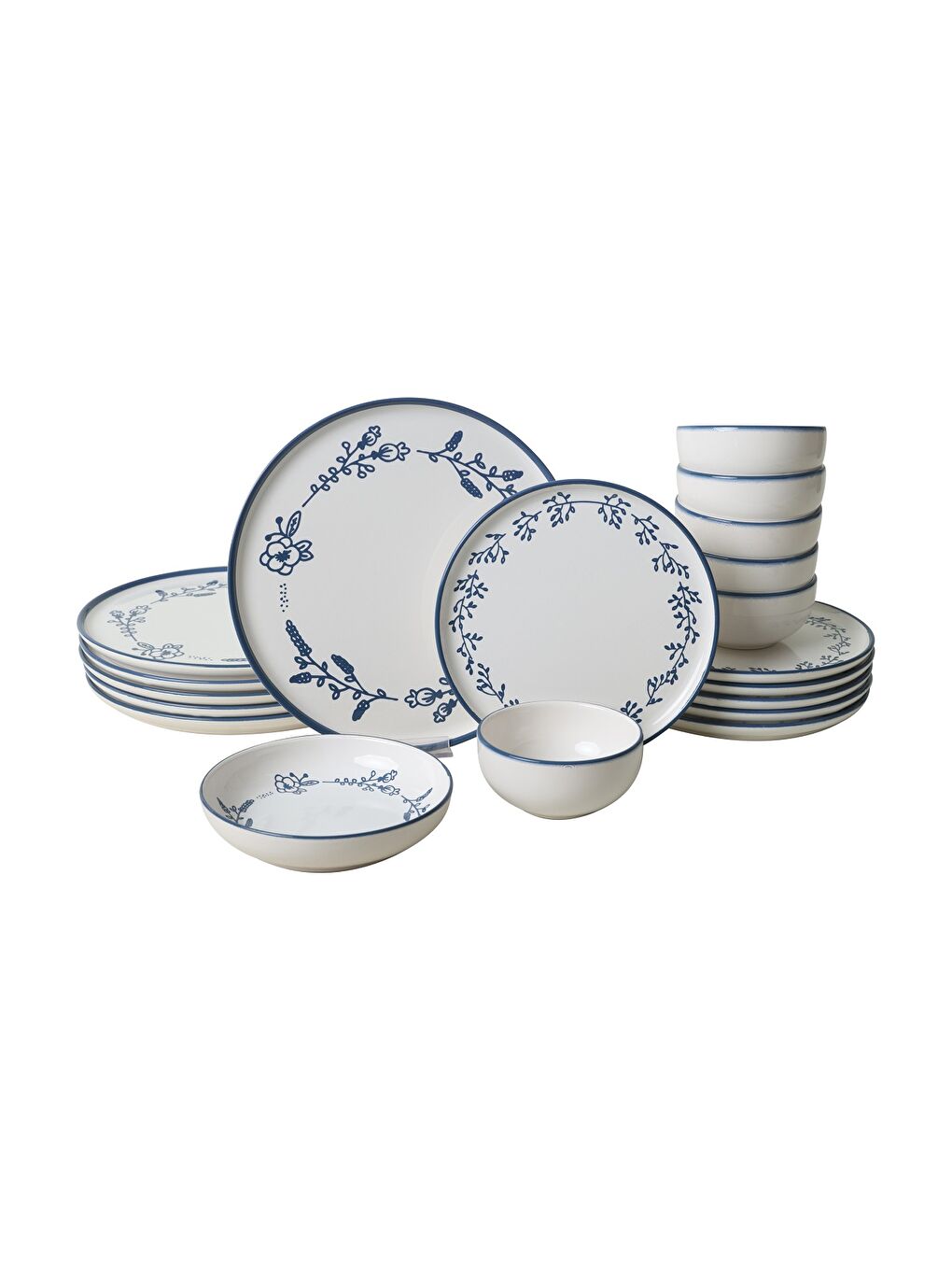 Karışık Blue Bloom Yemek Takımı 24 Parça 6 Kişilik-6