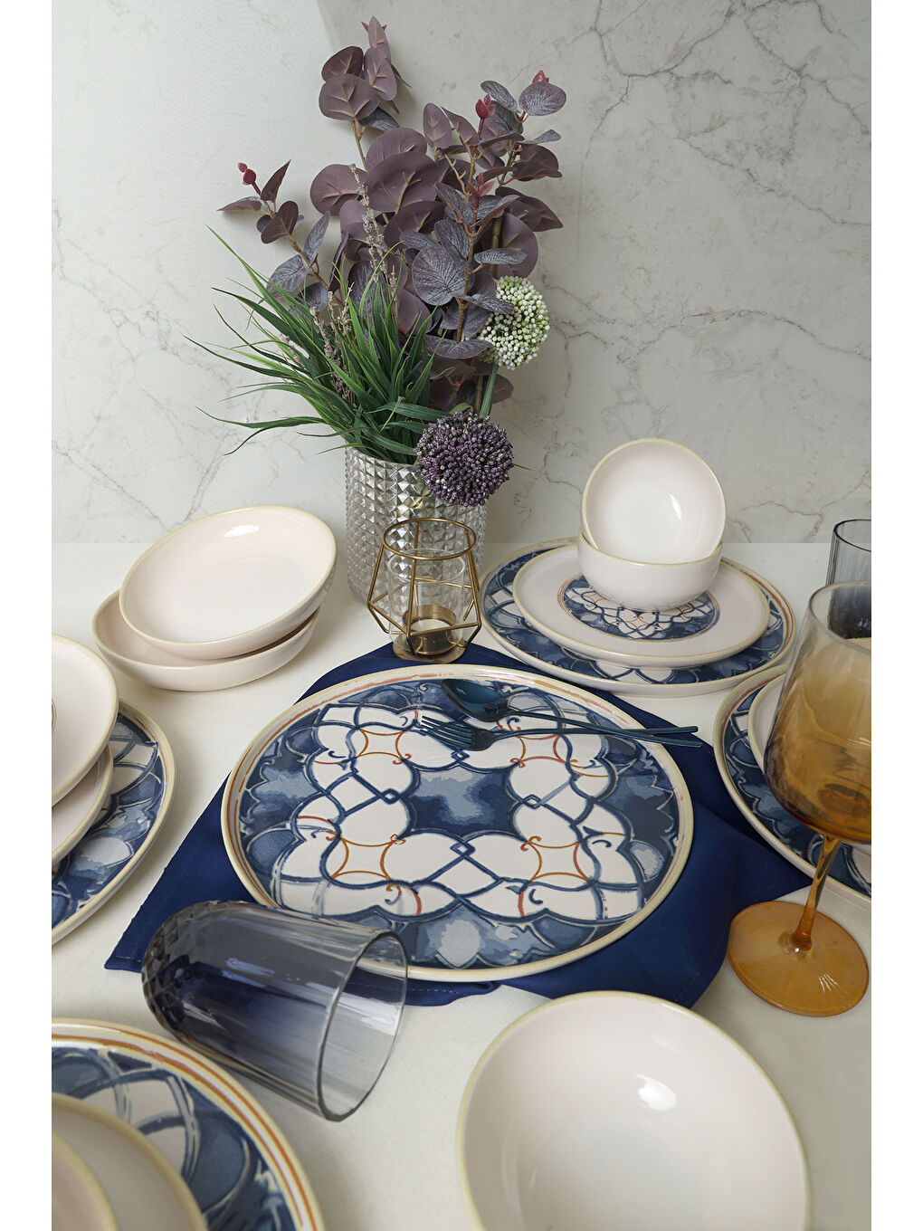 Karışık Wave Flow Yemek Takımı 24 Parça 6 Kişilik-1