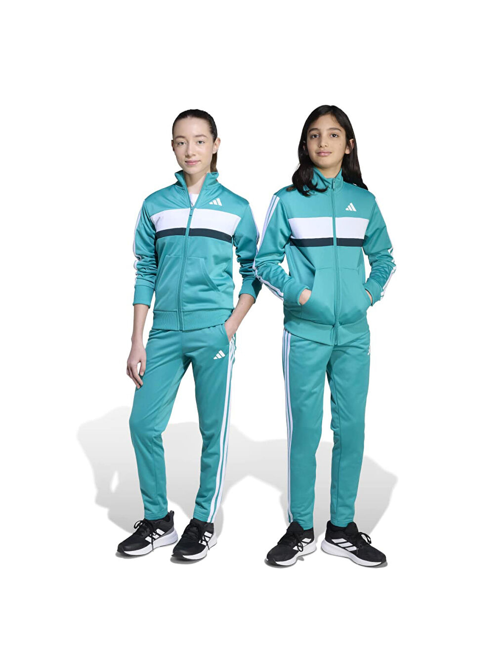 3 Stripes Tiberio Çocuk Turkuaz Dik Yaka Eşofman Takımı-1