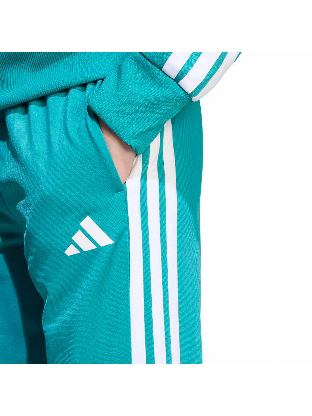 3 Stripes Tiberio Çocuk Turkuaz Dik Yaka Eşofman Takımı-3