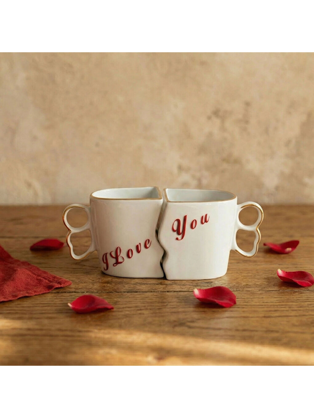 Ekru Lovers Hand Made 2li Kalpli Hediyelik Kutulu Kupa Seti 350 cc-3