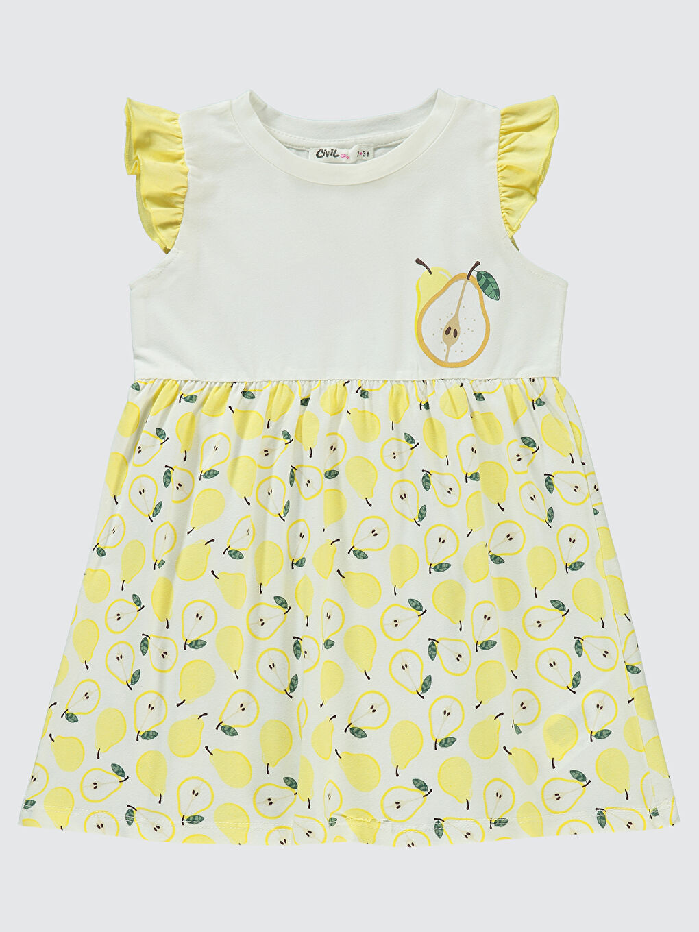 Sarı Girls Kız Çocuk Elbise 2-5 Yaş Biyo Nane