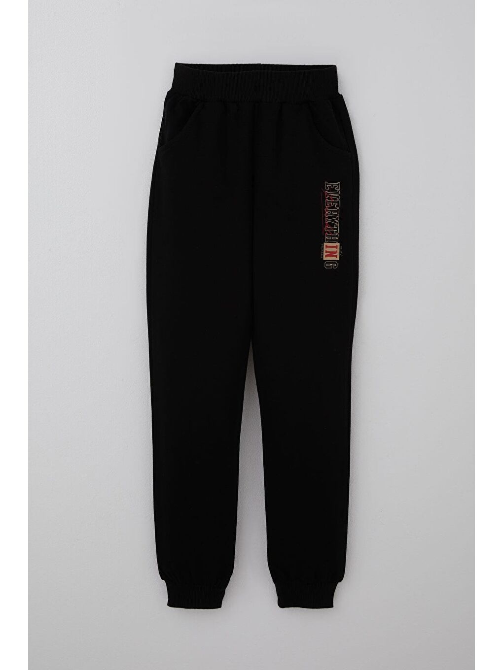 Erkek Çocuk Eşofman Takımı Yazı Baskılı Çizgili Beyaz (4-8 Yaş)-2