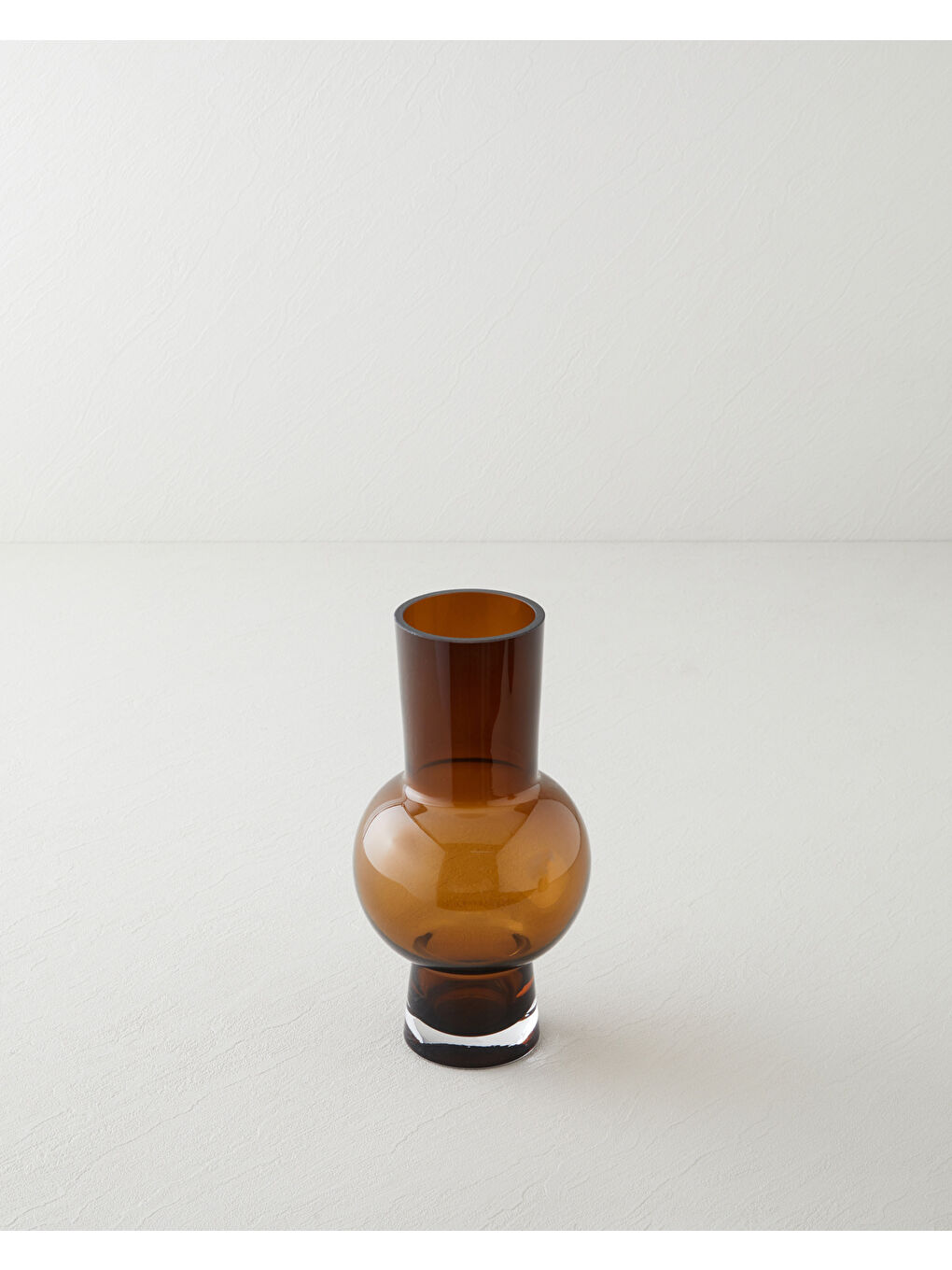 Sarı Adara Cam Vazo 25 cm Amber-1