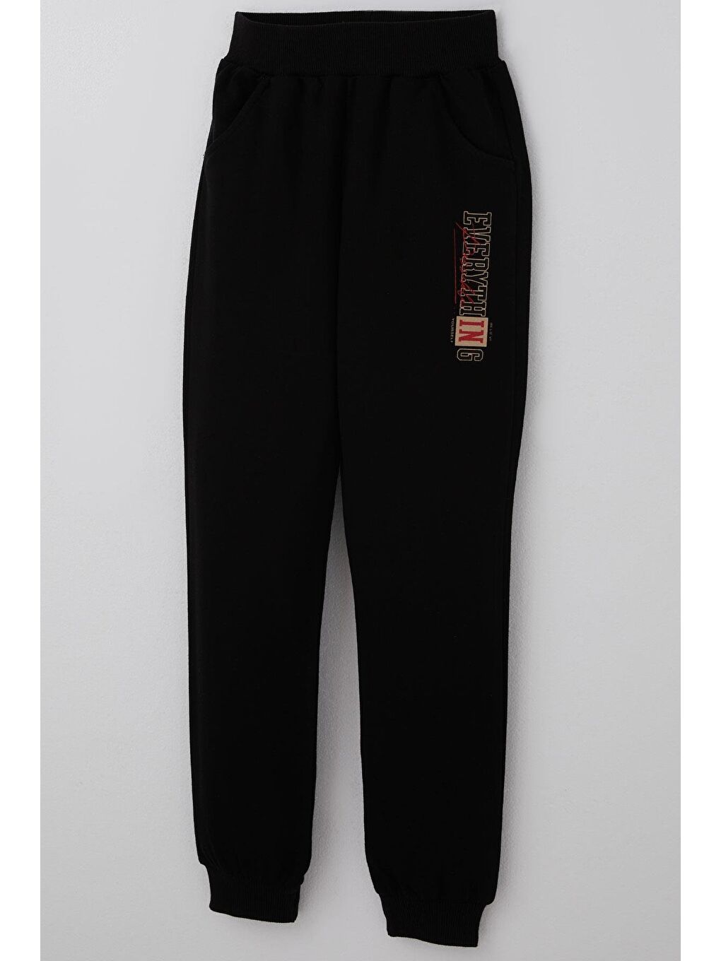 Erkek Çocuk Eşofman Takımı Yazı Baskılı Çizgili Beyaz (4-8 Yaş)-6