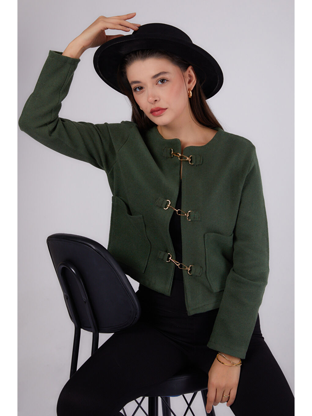 Kaşe Ceket Haki - 13291