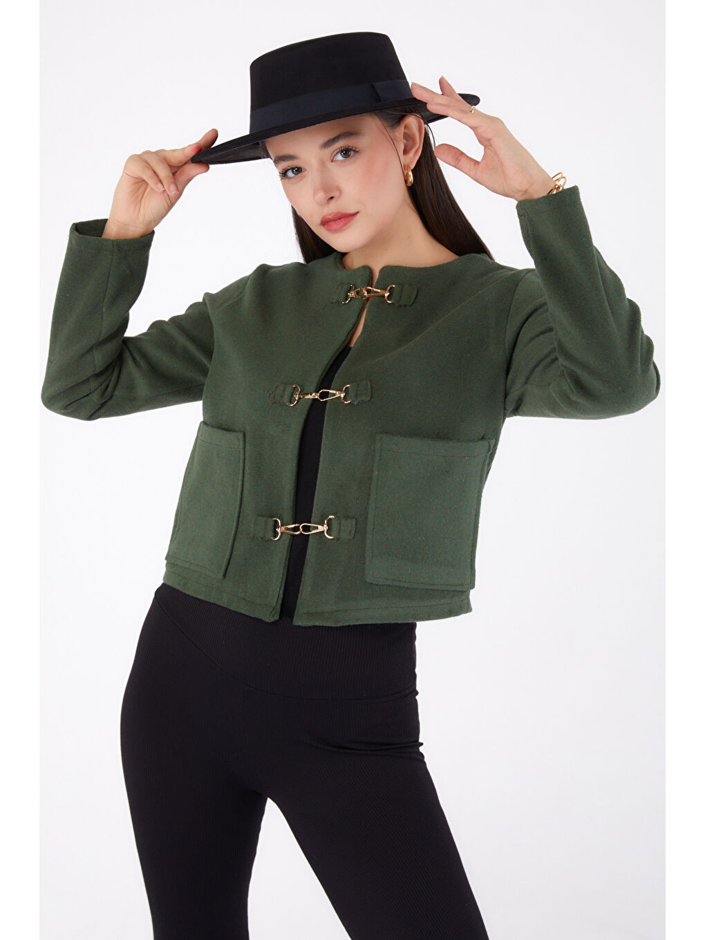 Kaşe Ceket Haki - 13291-1