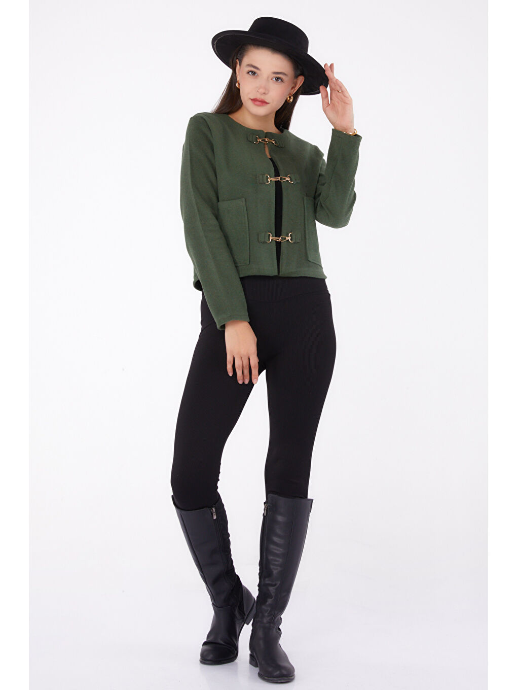 Kaşe Ceket Haki - 13291-2