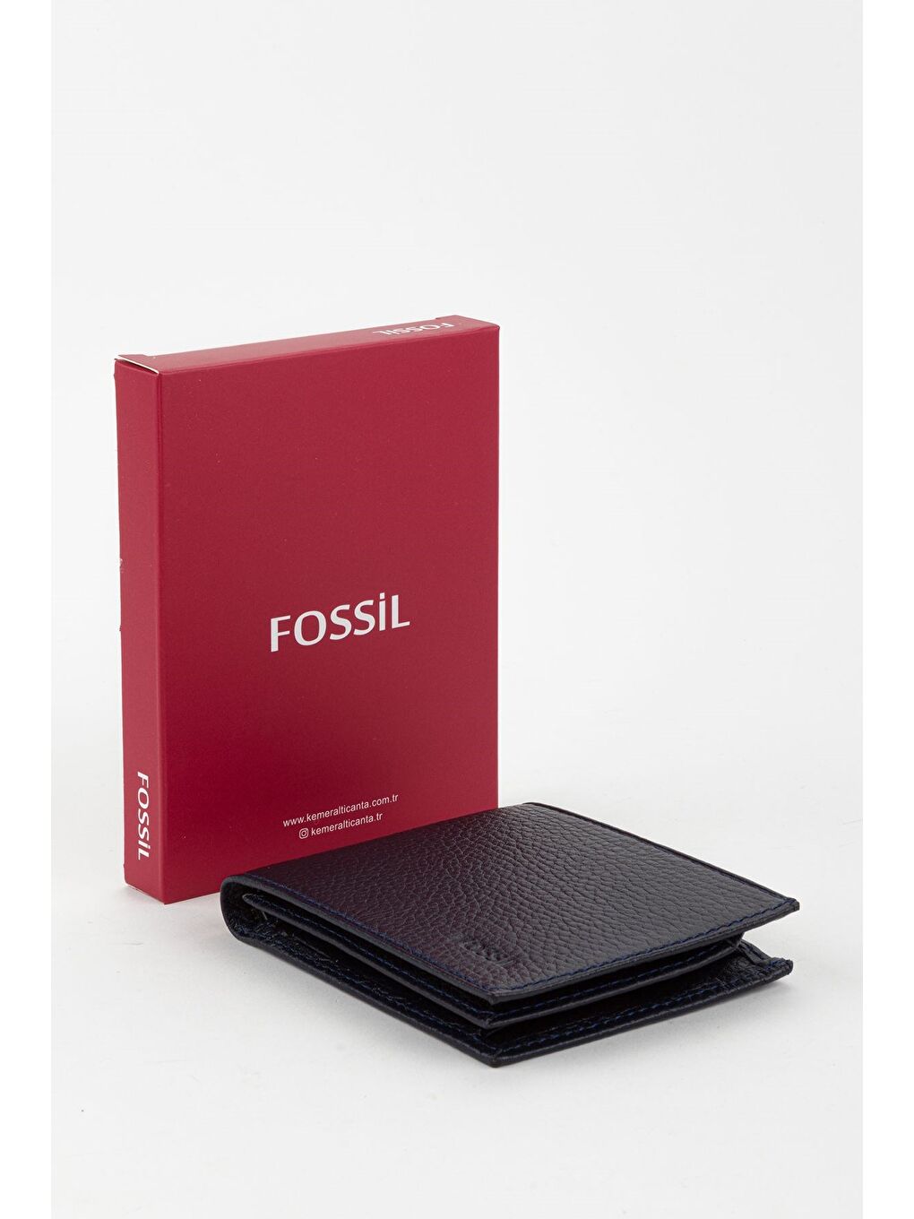 Lacivert Kutulu Hakiki Deri Yatay Kahverengi Küçük Boy Erkek El Portföyü Cüzdan-5