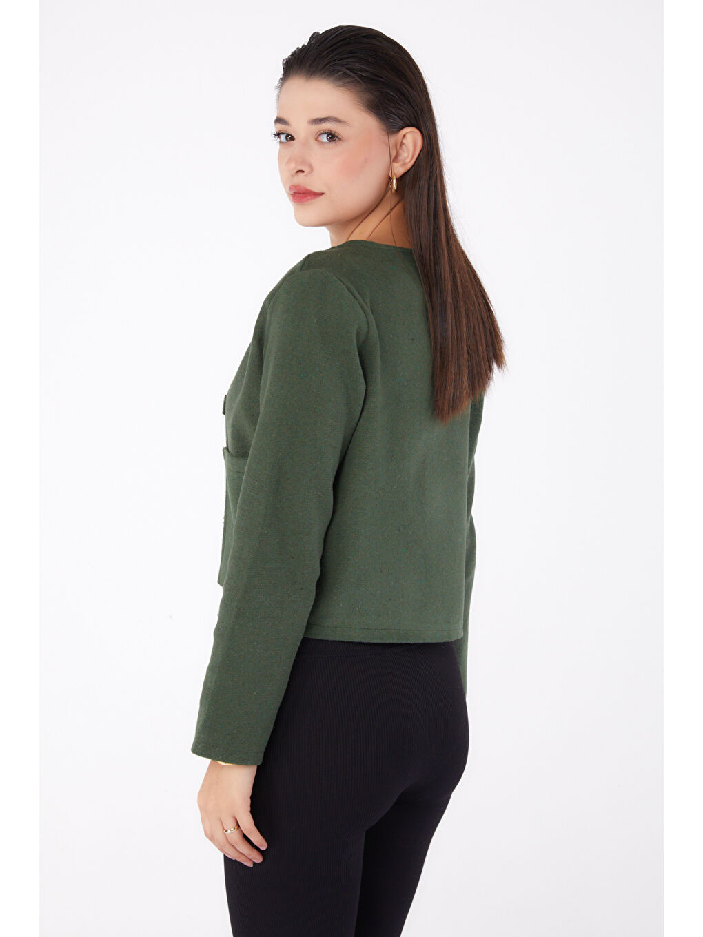 Kaşe Ceket Haki - 13291-4