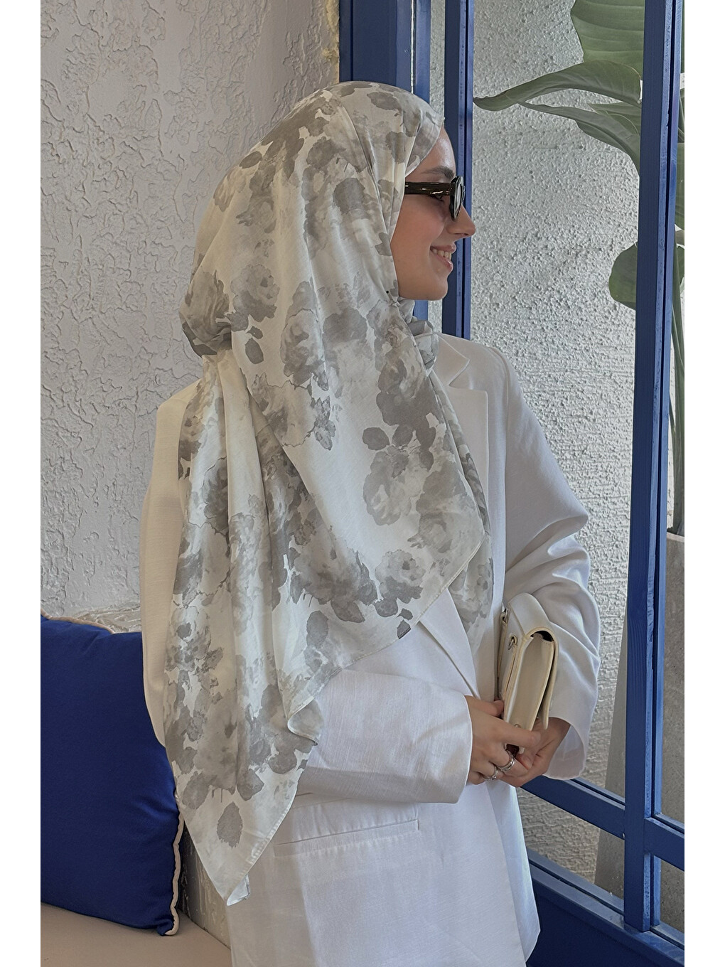 Deluxe Summer Flow Şal Gri-6