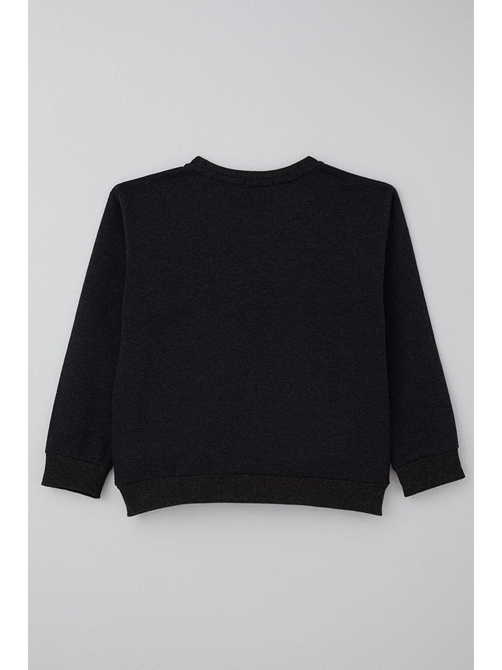 Gri Erkek Çocuk Eşofman Takımı Yazı Baskılı Pantolonu Parça Detaylı Füme Melanj (5-10 Yaş)-3