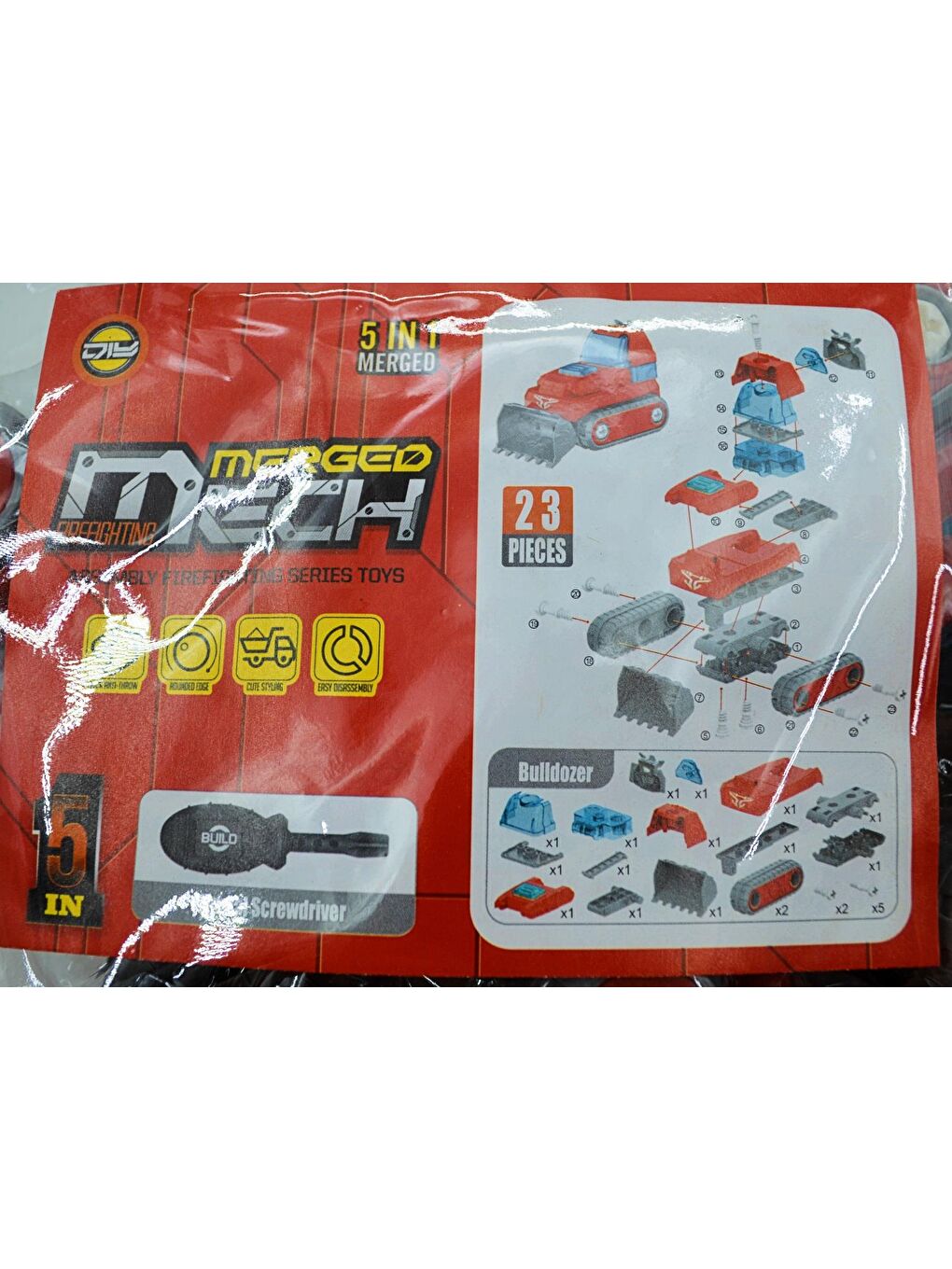 Oyuncak CNA-LY042A Sök Tak İş Makineleri Kırmızı Renk GKO-2