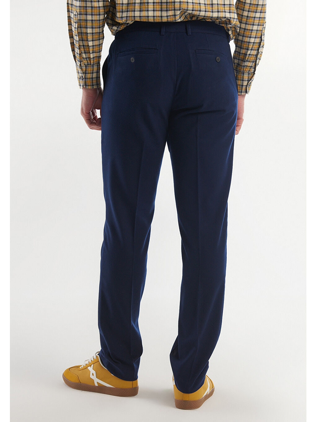 Lacivert Viskoz Karışımlı Regular Fit Erkek Pantolon-2