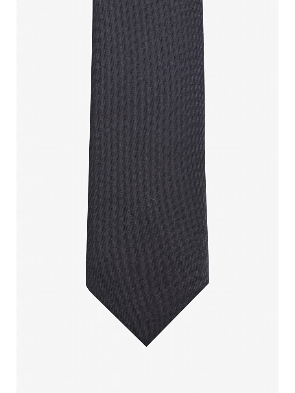Erkek Siyah Desensiz İnce Kravat-1