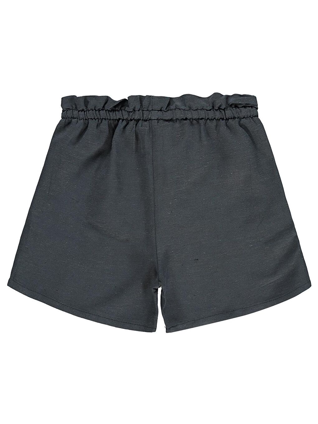 Antrasit Girls Beli Lastikli Cepli 10-13 Yaş Şort - Gri-1