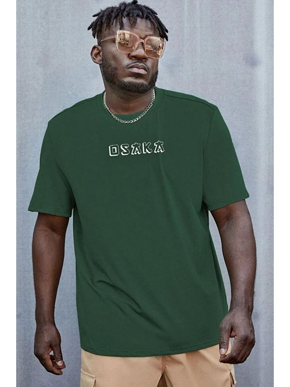 uyguntarz Yeşil Unisex Osaka Baskılı T-shirt - 1