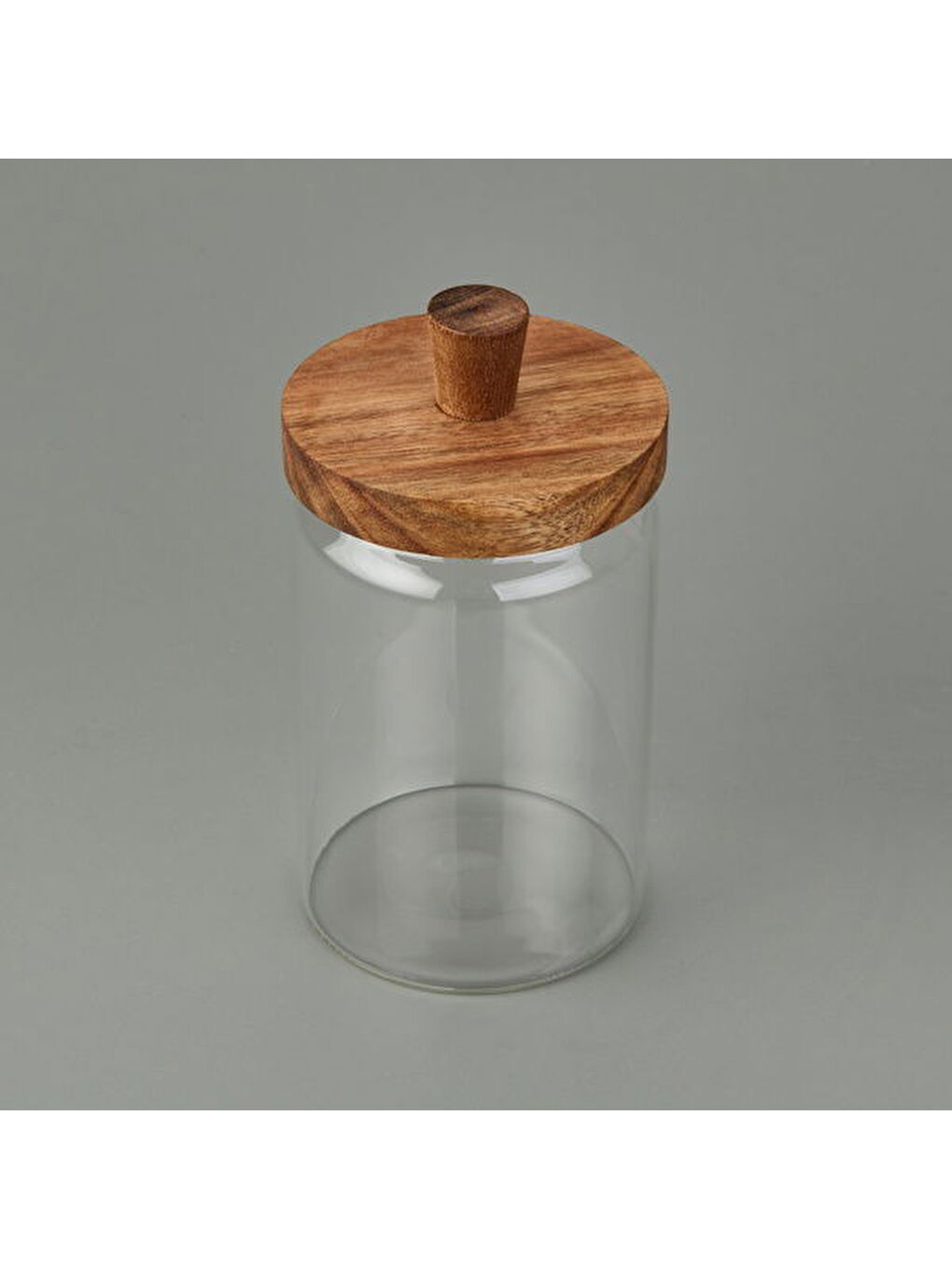 Akasya Kapaklı Cam Kavanoz - Kahverengi / Şeffaf - 700 ml-3