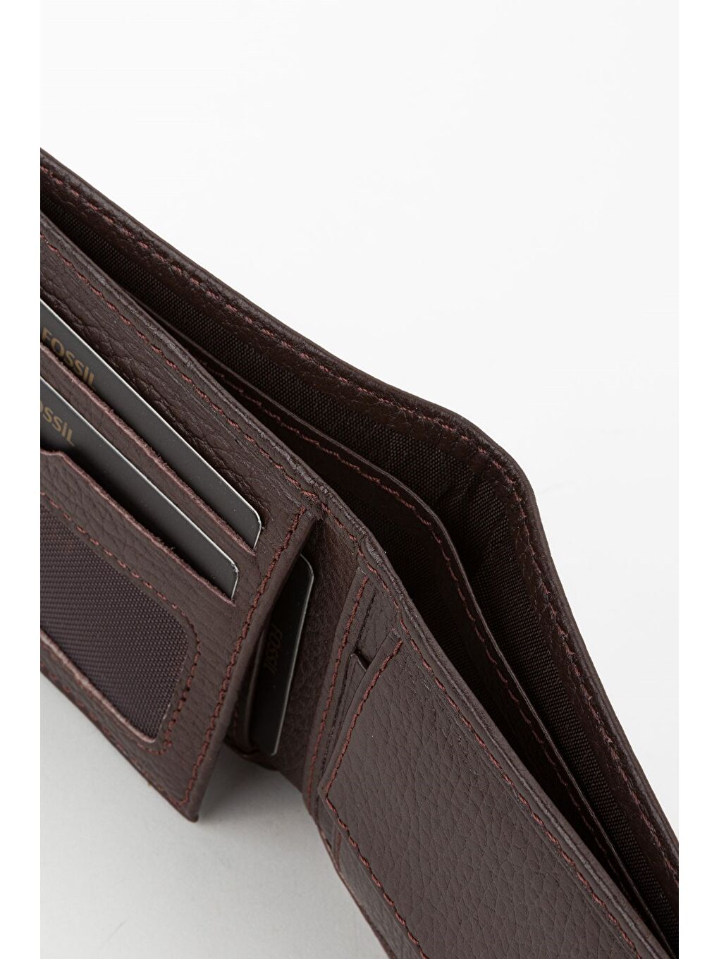 Kutulu Hakiki Deri Yatay Kahverengi Küçük Boy Erkek El Portföyü Cüzdan-2