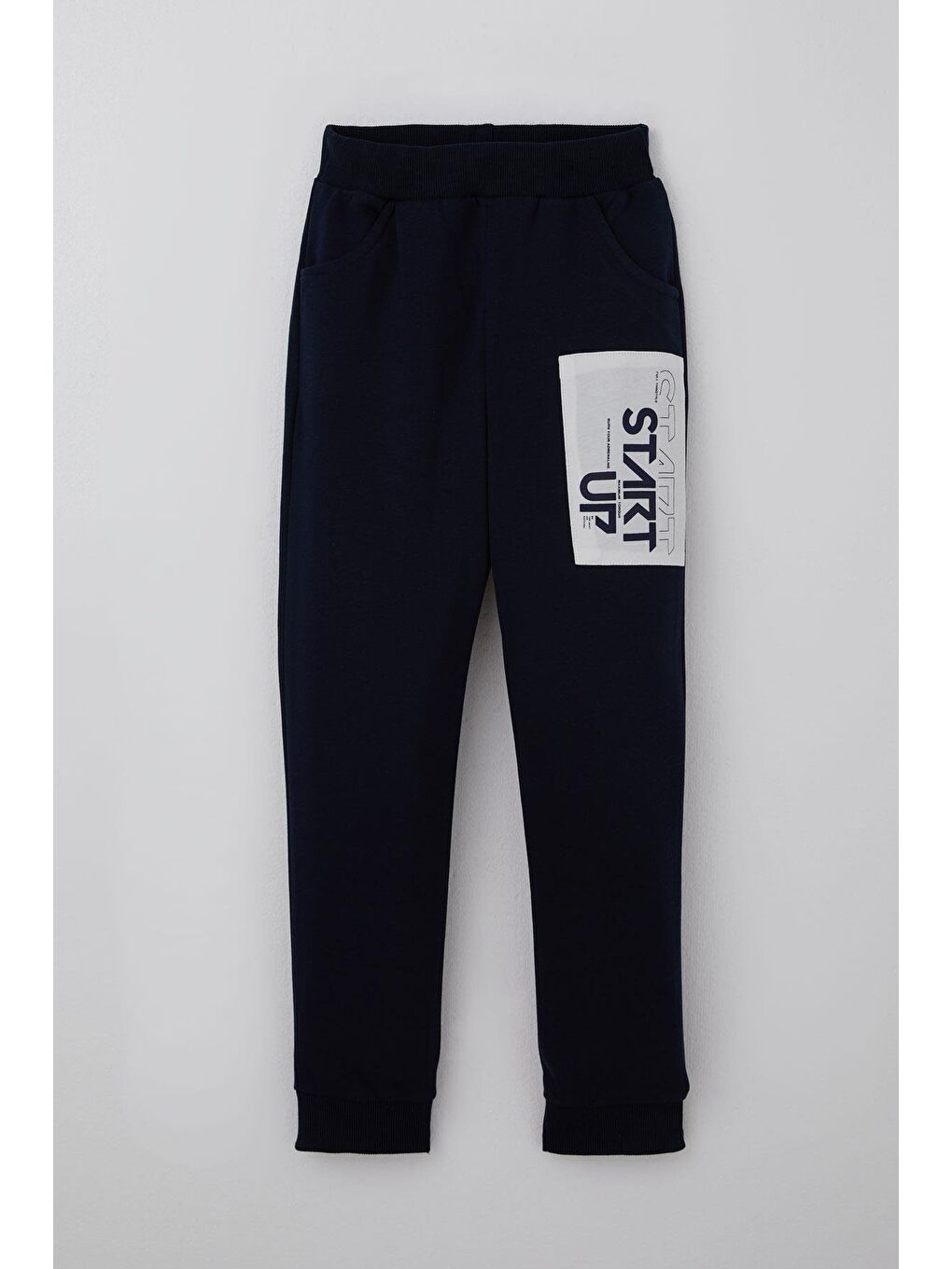 Erkek Çocuk Eşofman Takımı Yazı Baskılı Pantolunu Parça Detaylı Lacivert (5-10 Yaş)-2