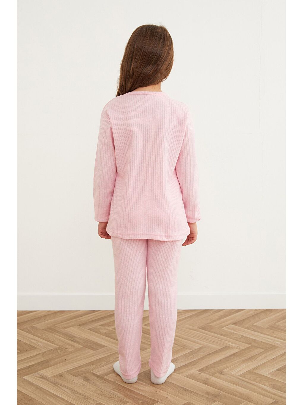 Pembe Positive Energv Baskılı Kız Çocuk Pijama Takımı-1