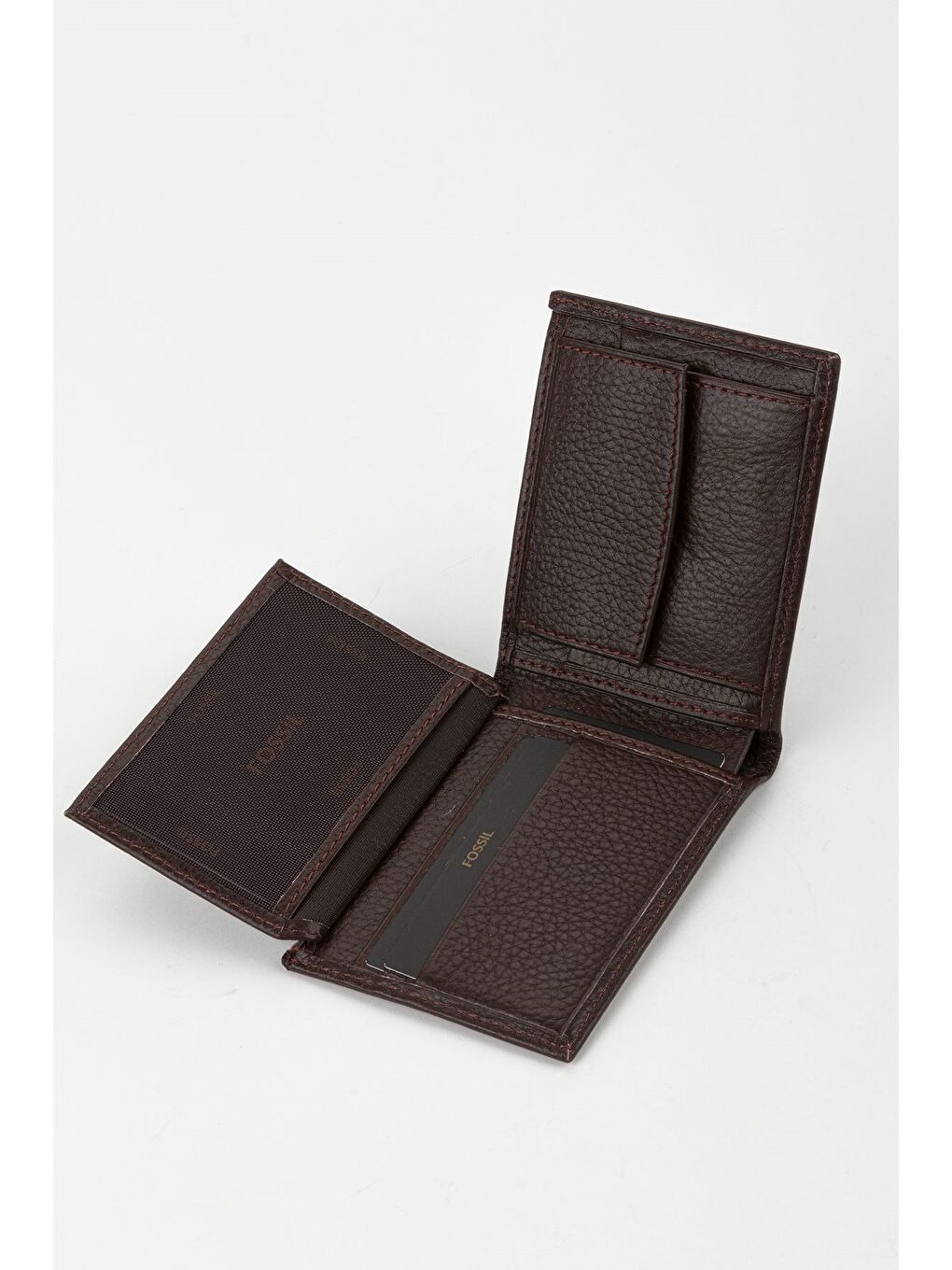 Kutulu Hakiki Deri Yatay Kahverengi Küçük Boy Erkek El Portföyü Cüzdan-4