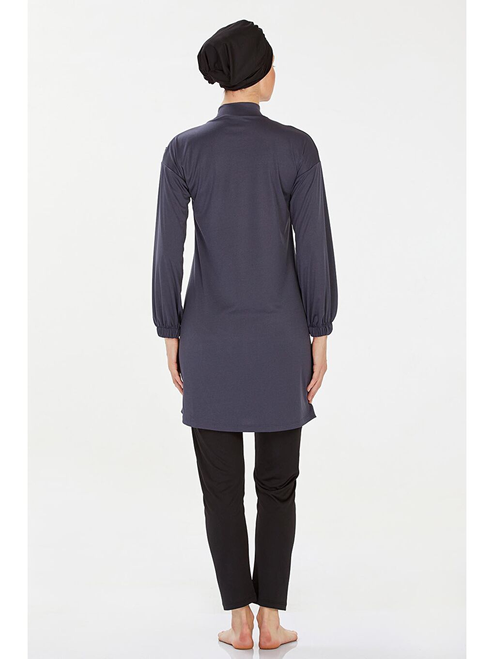 Elastanlı Tam Kapalı Tesettür Mayo  Alanı 9238 Antrasit-3