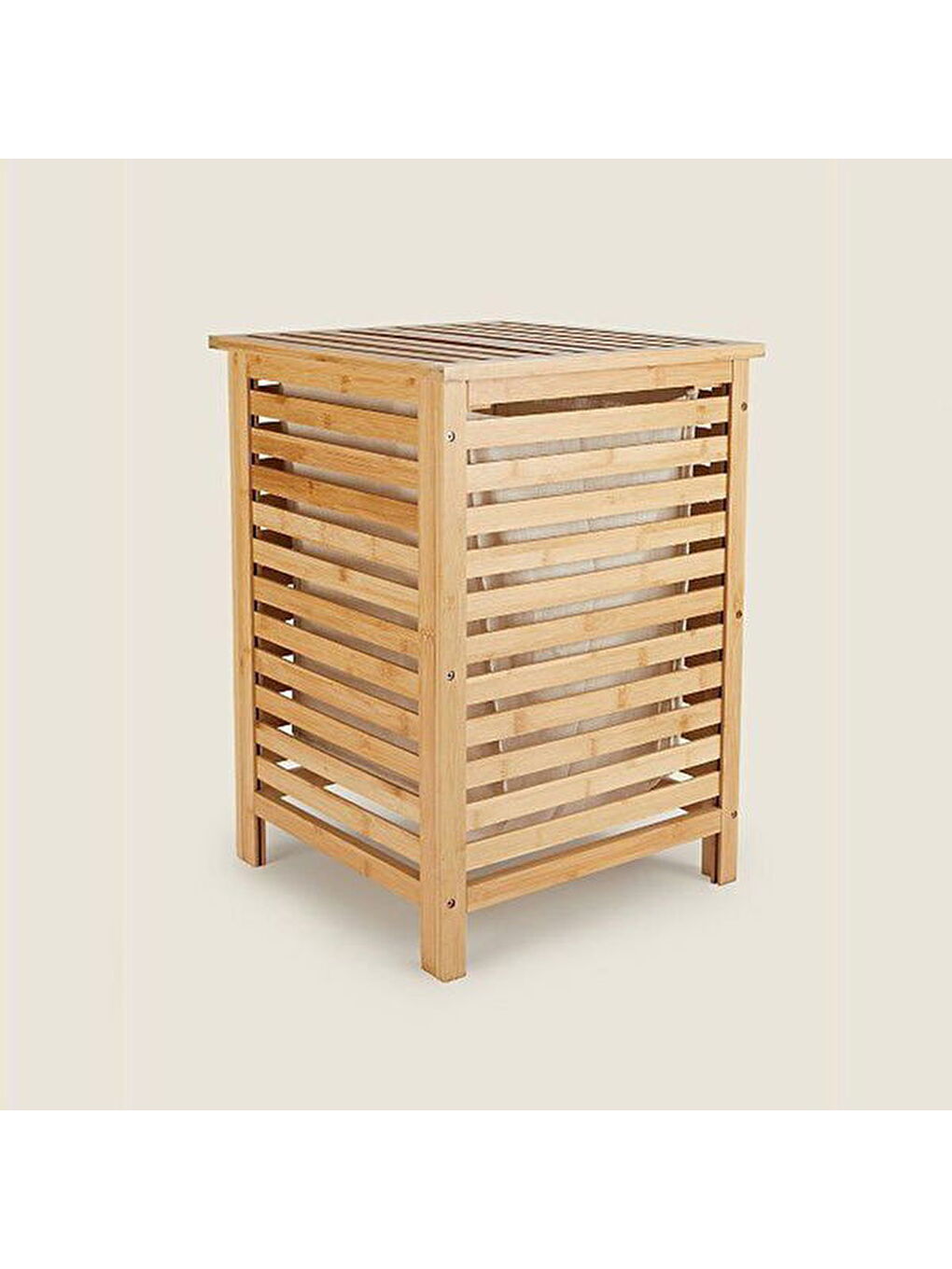 Bambu Çamaşır Sepeti - Bej - 90 lt-1