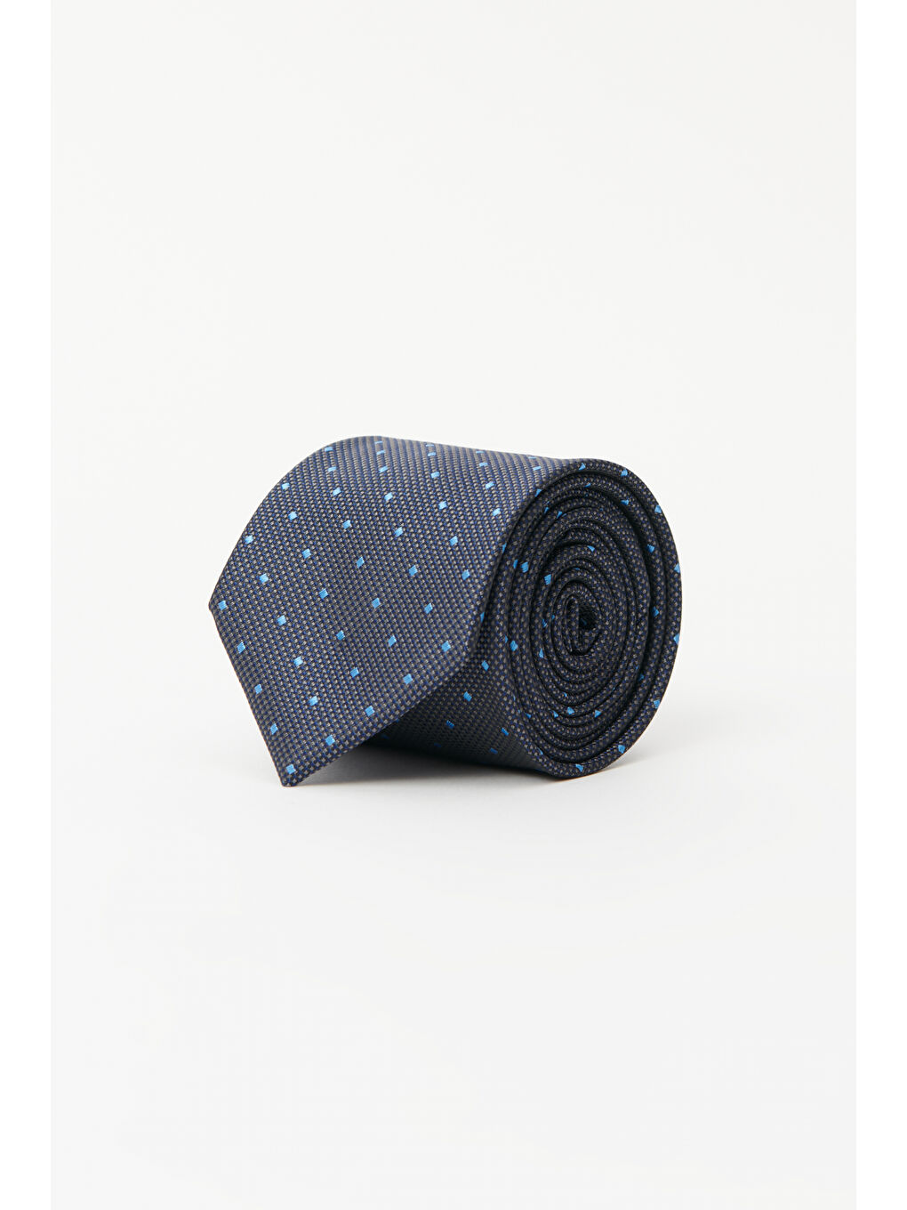Erkek Lacivert-Mavi Desenli Klasik Kravat