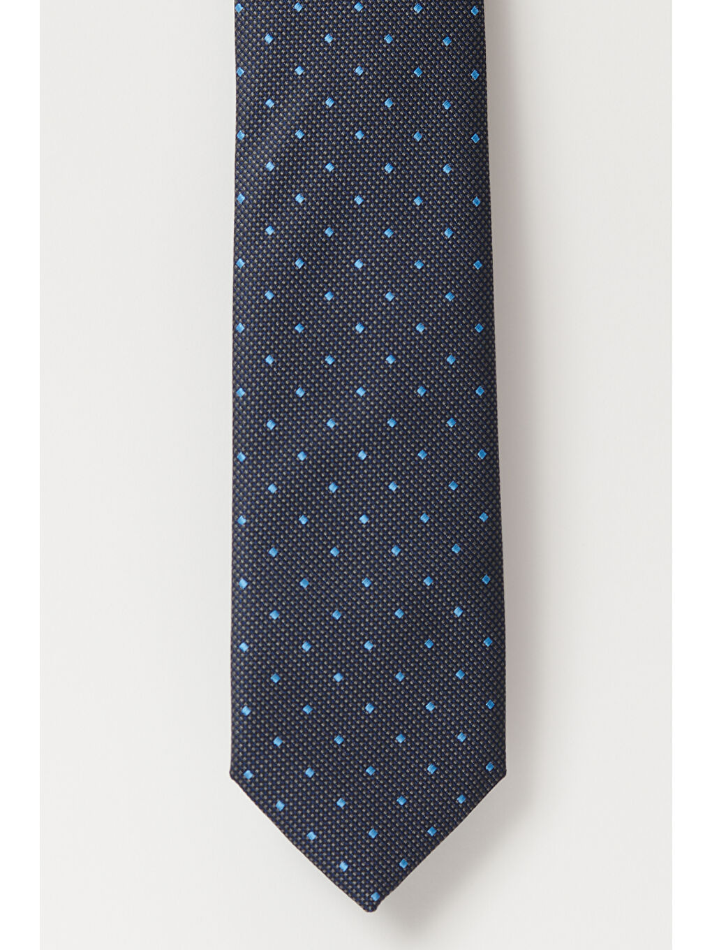 Erkek Lacivert-Mavi Desenli Klasik Kravat-1