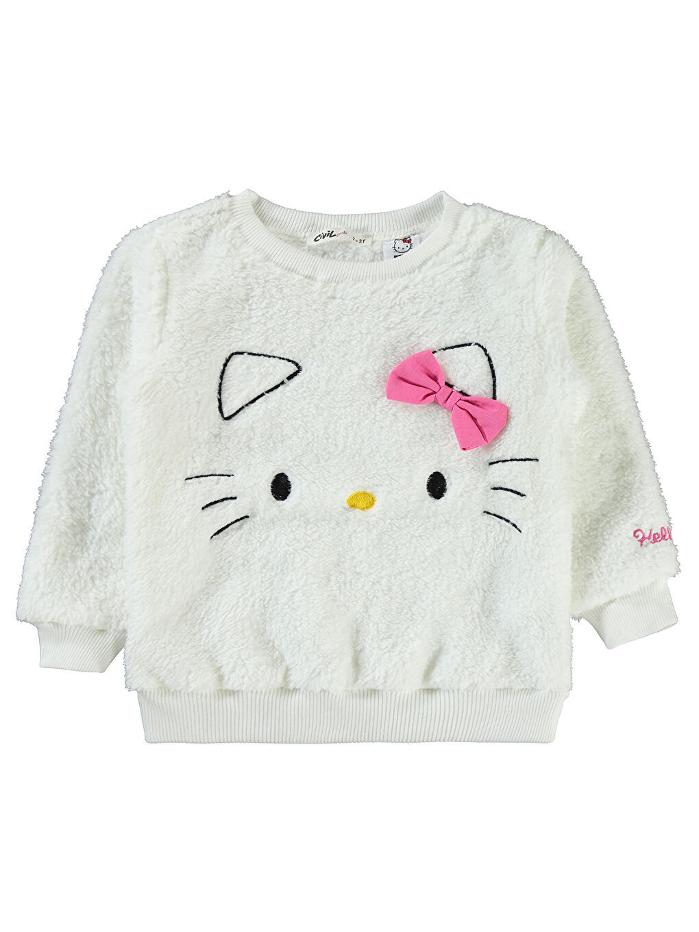 Civil Hello Kitty Kız Çocuk Sweatshirt 2-5 Yaş Ekru