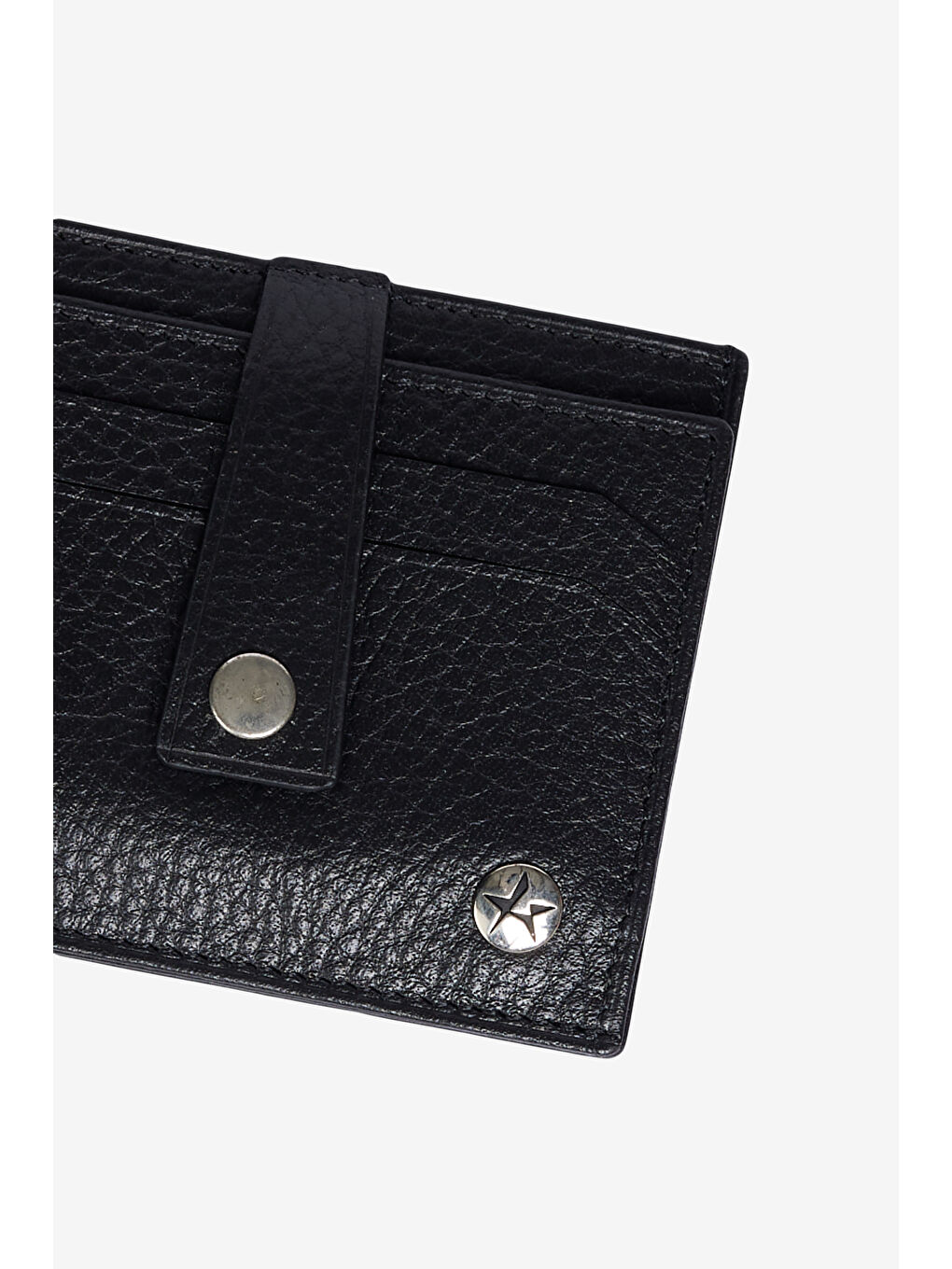 Erkek Siyah %100 Deri Klasik Kartlık-2