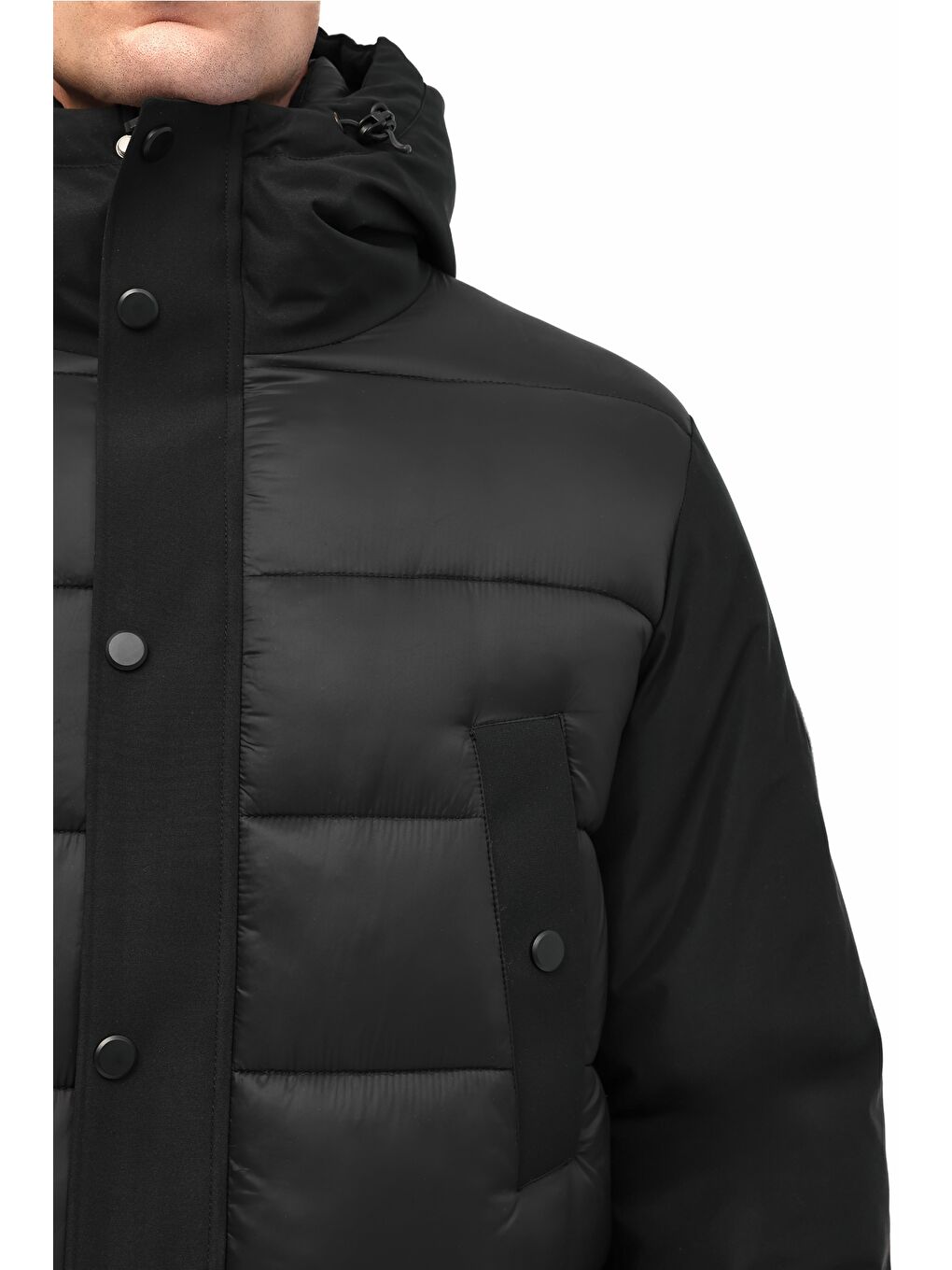 ML SOBOLD 3SBL01 5PR Siyah Erkek Uzun Şişme Mont-3