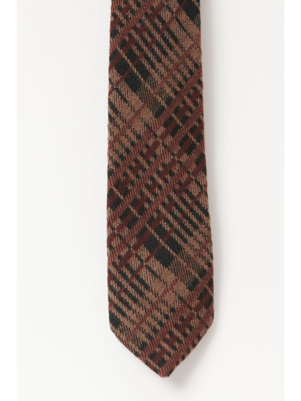 Erkek Bej-Kahve Yünlü Klasik Kravat-1