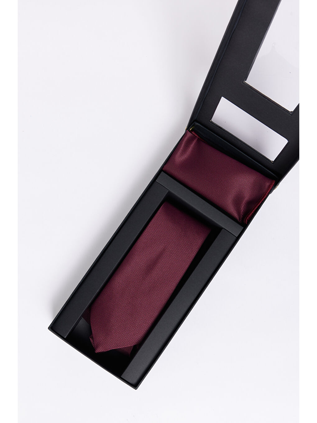 Erkek Bordo Kravat-Mendil Set-1