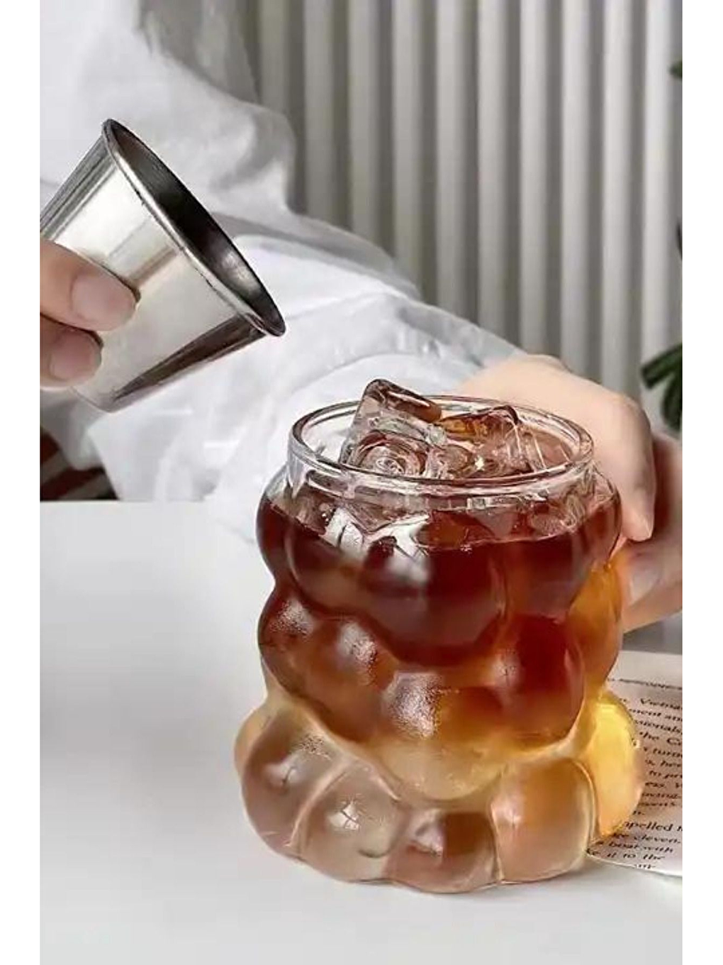 Renksiz 350 ml Üzüm Bubble Cam Kupa 6 Adet-1