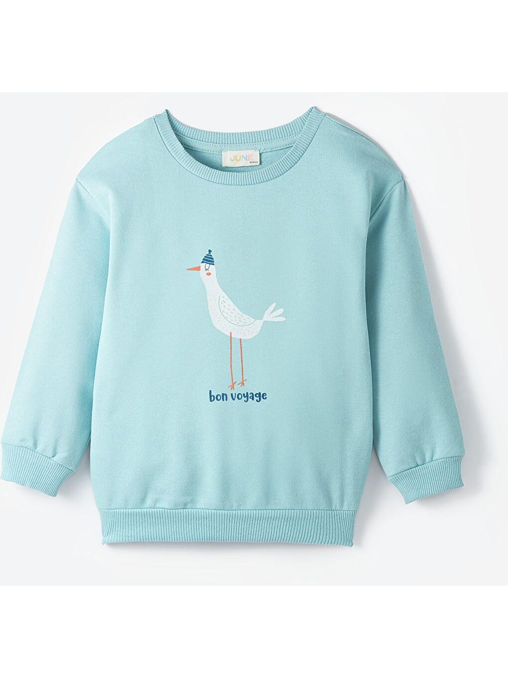 June Koyu Mint Yeşili Bebek Bon Voyage Sweatshirt