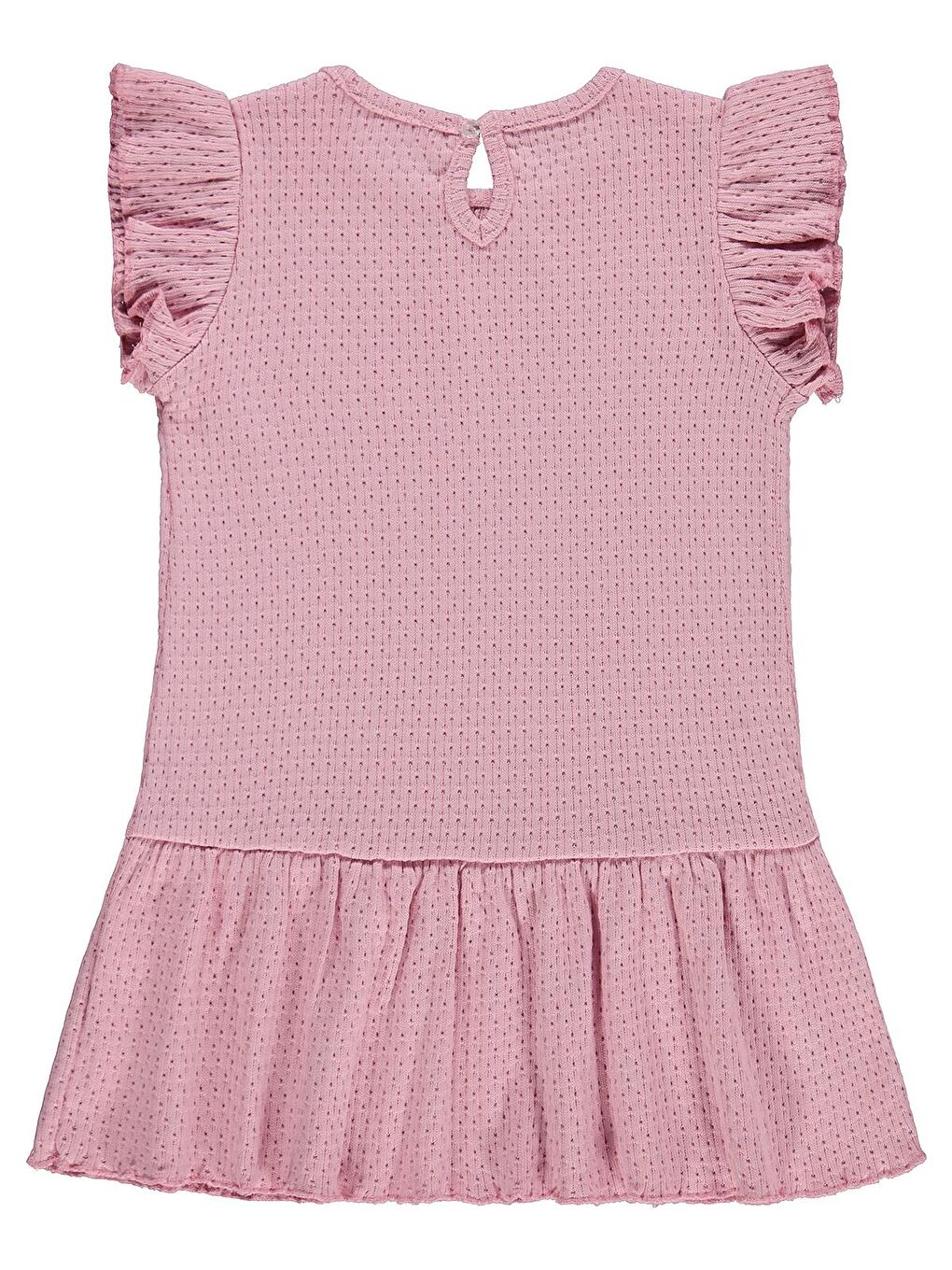 Girls Fırfırlı 2-5 Yaş Elbise - Pembe-1