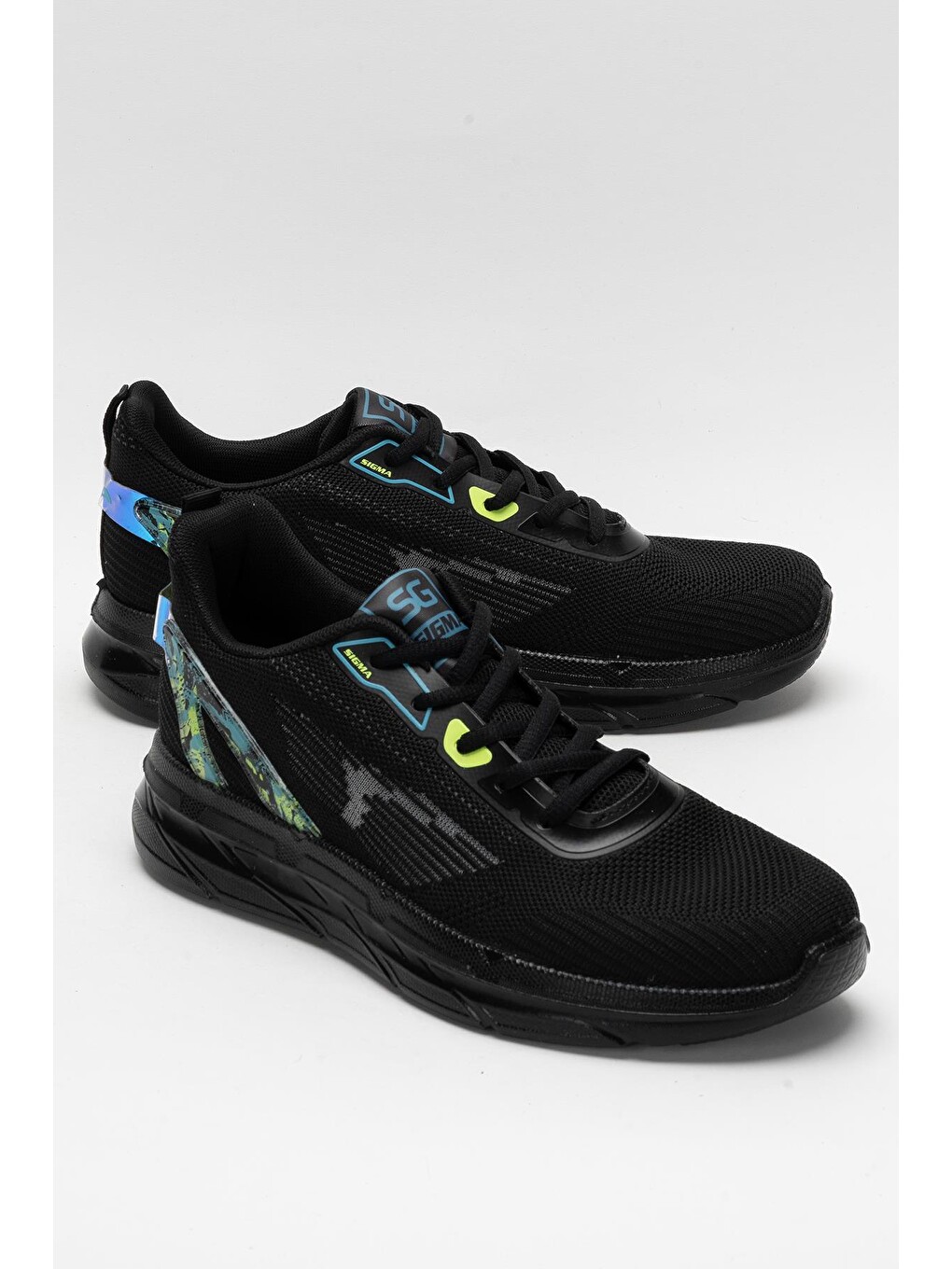Siyah Erkek Triko Sneaker Rahat Hava Alabilen Kokusuz Spor Ayakkabı Sİyah-1