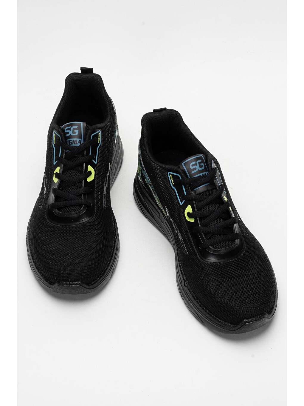 Siyah Erkek Triko Sneaker Rahat Hava Alabilen Kokusuz Spor Ayakkabı Sİyah-5