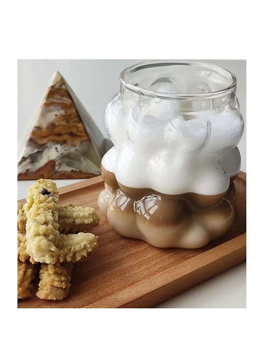 Renksiz 350 ml Üzüm Bubble Cam Kupa 6 Adet-3