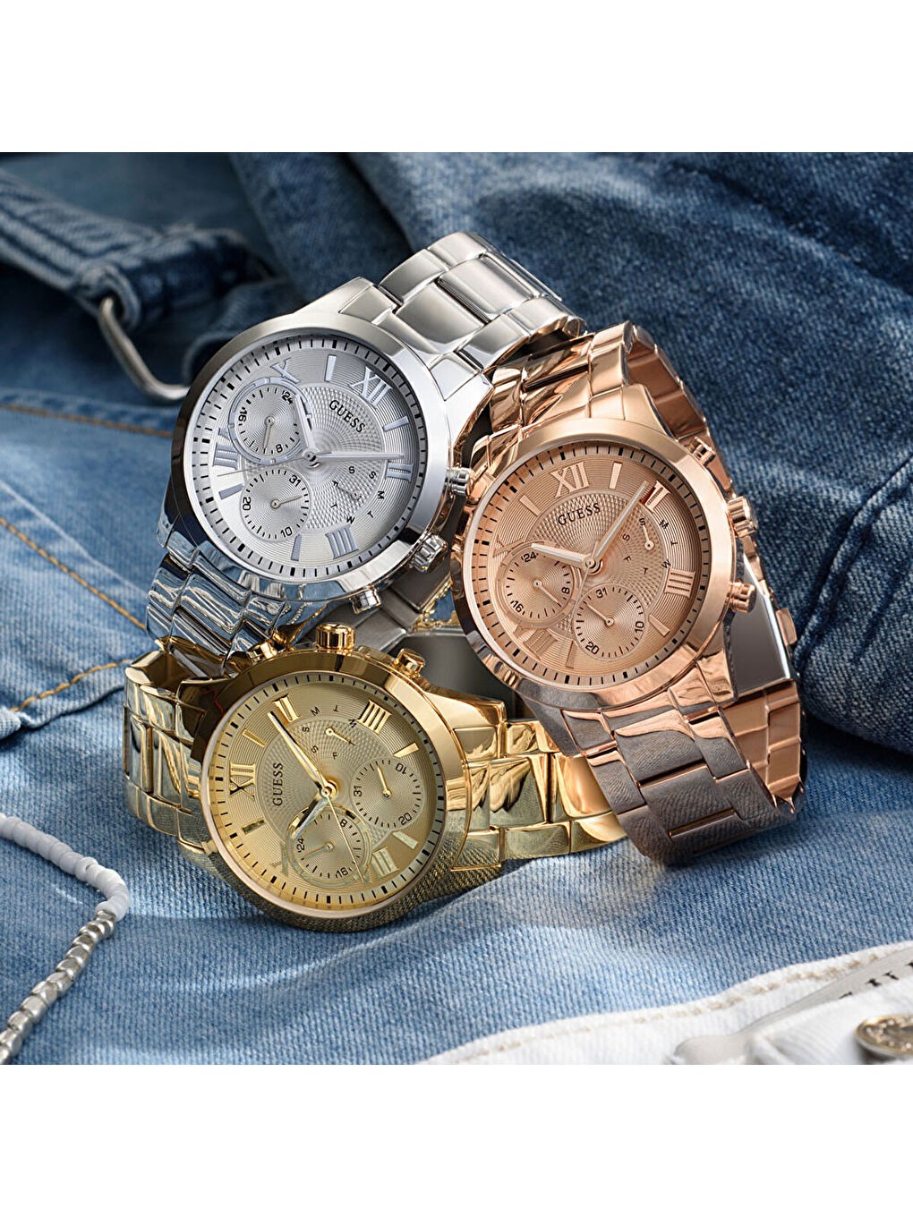 Gri GUW1070L1 Kadın Kol Saati-3