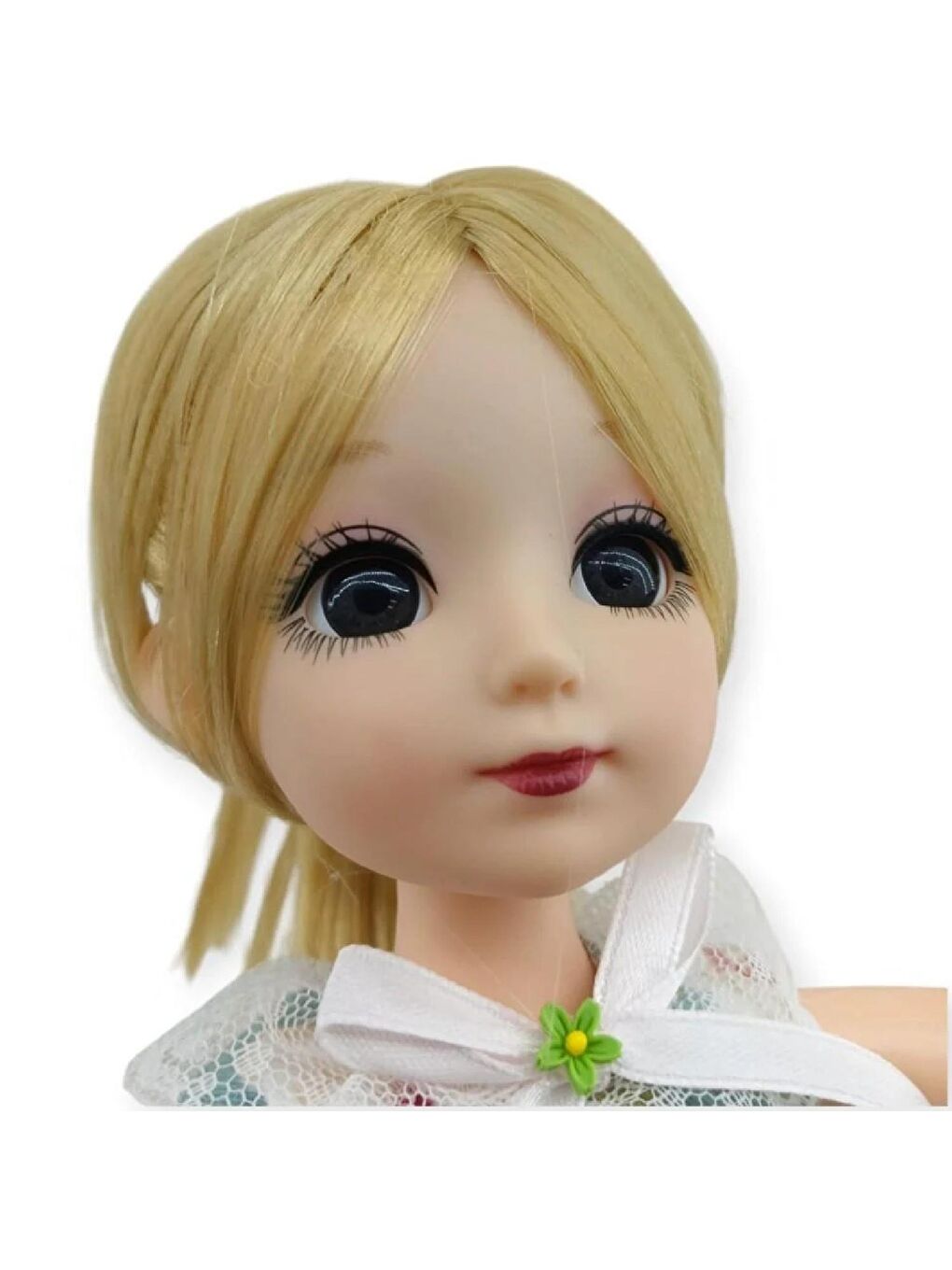 Anbibi Çanta ve Ayakkabı Aksesuarlı Hareketli Bebek Sarı Saçlı Yeşil Elbiseli-1