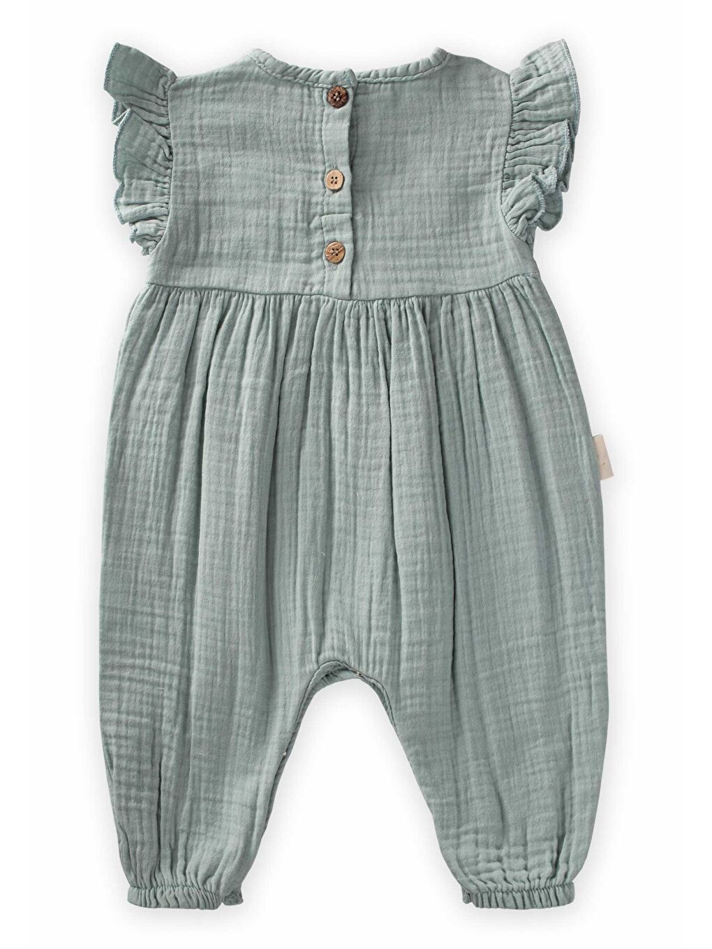 Papatya Nakışlı Tulum 0-3 Yaş Mint Yeşil-1