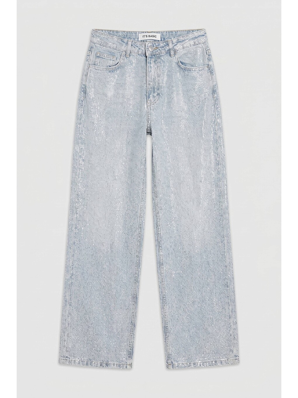 Mavi Kadın Ice T-4s6-3 Straight Fit Parlak Taşlı Özel Tasarım Denim Jean